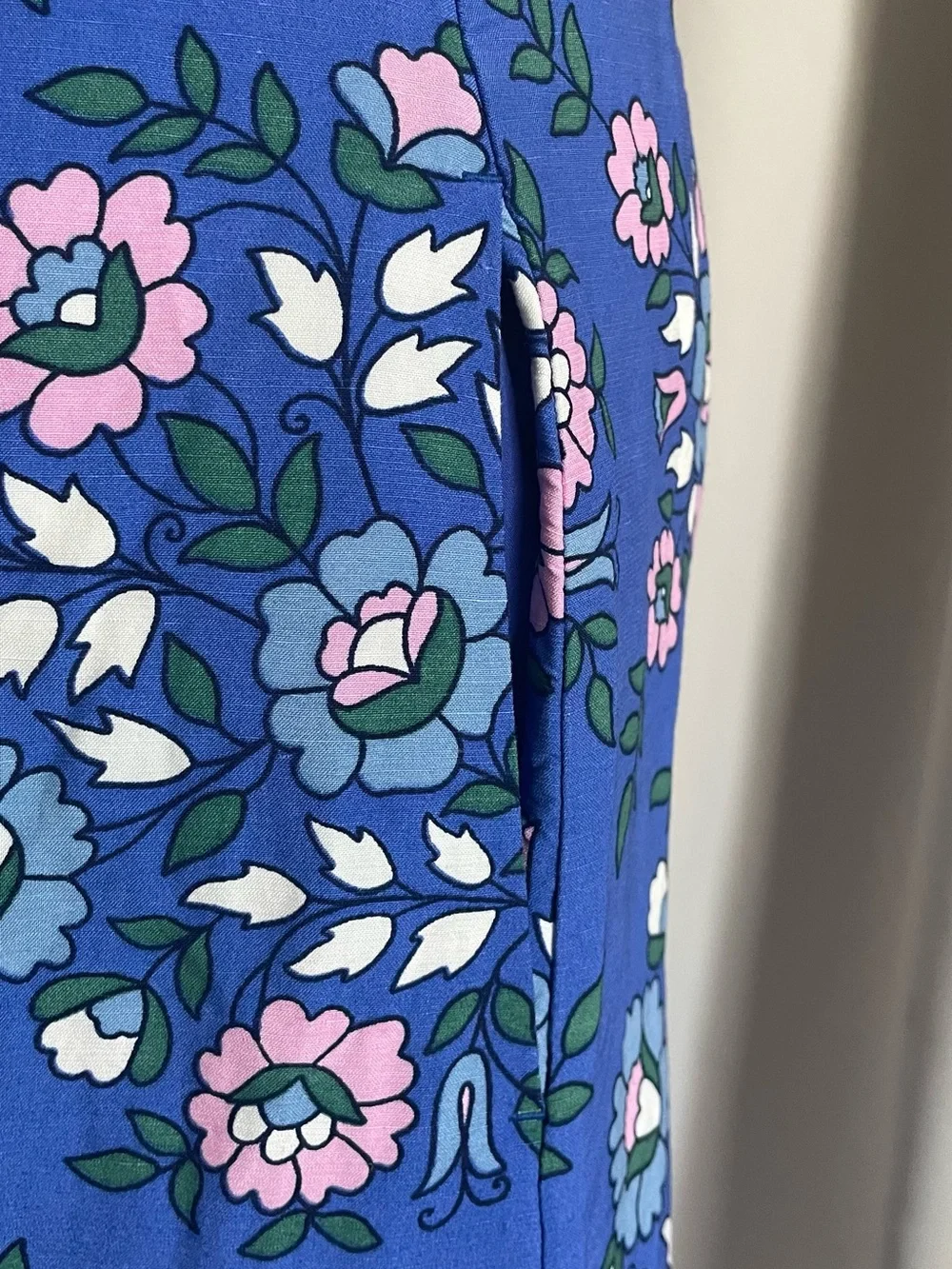 Boden Floral Print Midi Dress in Bluebell Wildflower Prairie Sundress Size 8R - Picture 6 of 12